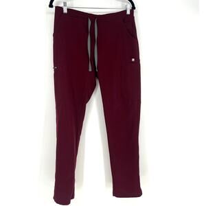 Figs Women's Burgundy Yola Skinny Pants Size Medium